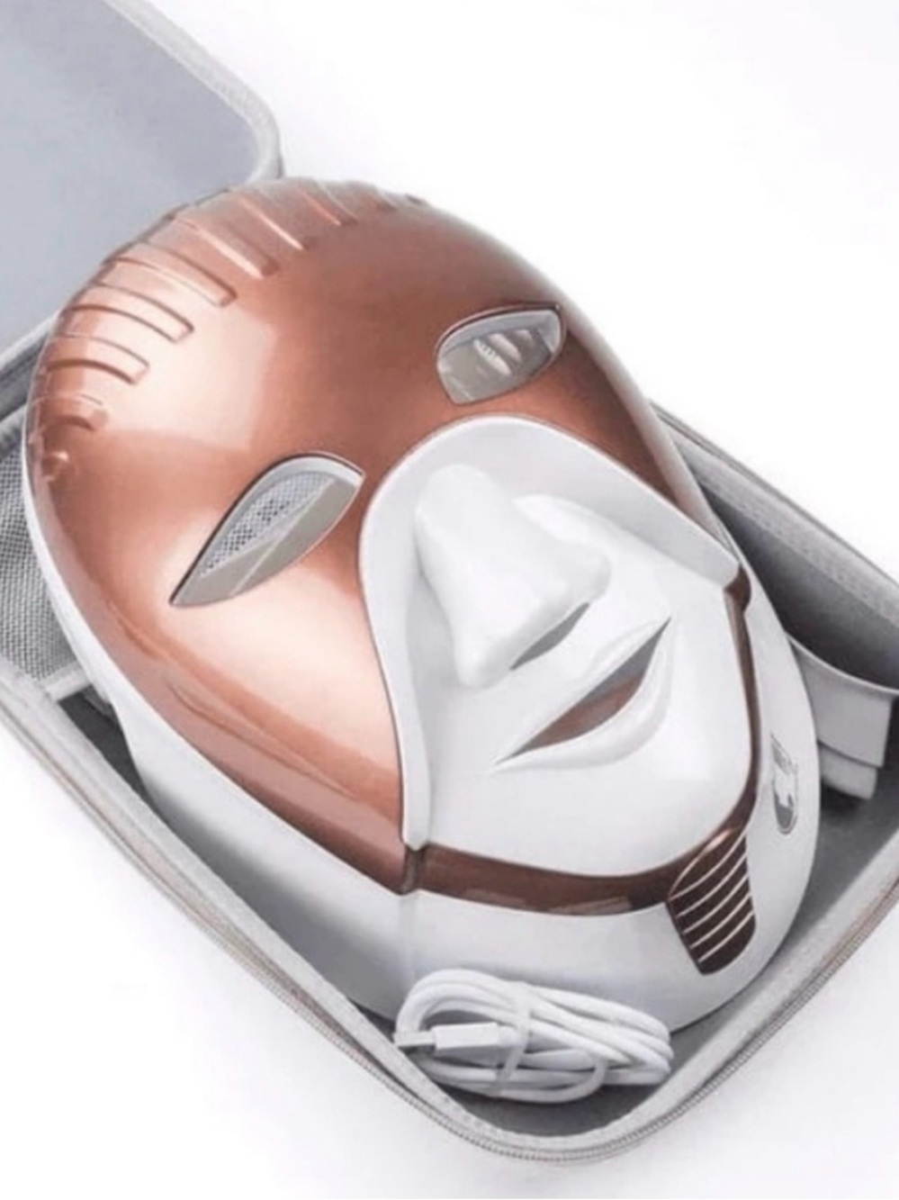 Cleo Light Brand, Cleopatra Mask in Rose Gold and White